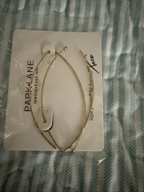 Park Lane Gold Teardrop Wire Hoop Earrings